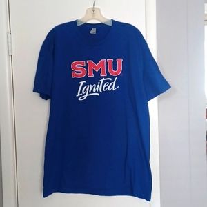 Men's XL SMU Blue Cotton T-shirt